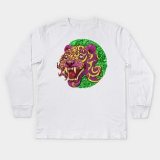 Pink Tiger Kids Long Sleeve T-Shirt